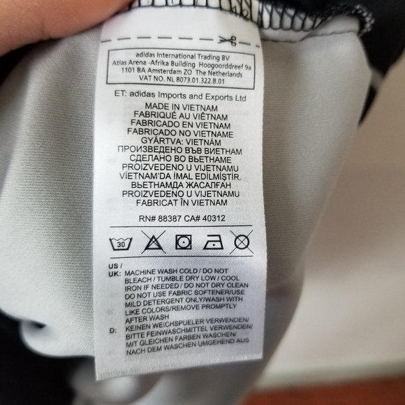 Adidas Striped Polo Shirt Size Small. Black and gray - Picture 6 of 6